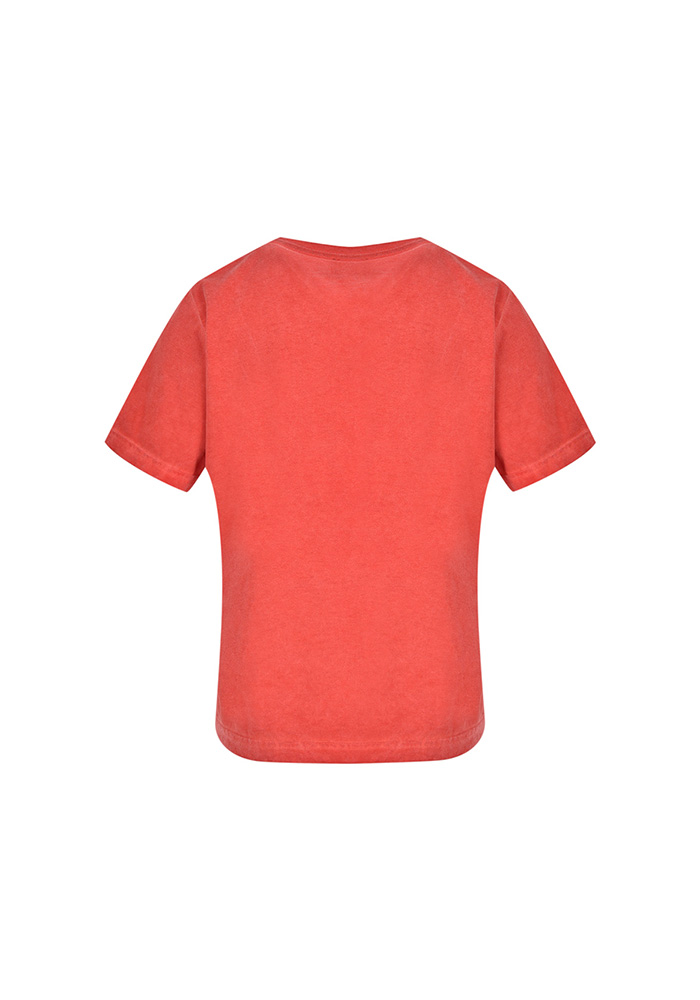 تی شرت زنانه یقه گرد رنگرزی چاپی