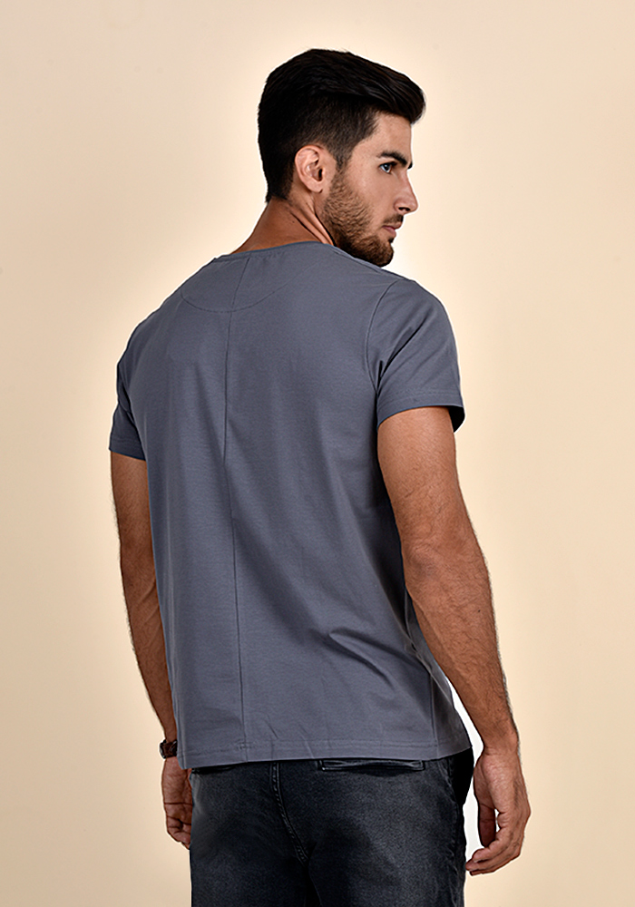 تی شرت مردانه آستین کوتاه چاپ و گلدوزی