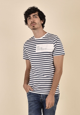 تی شرت مردانه راه راه چاپی