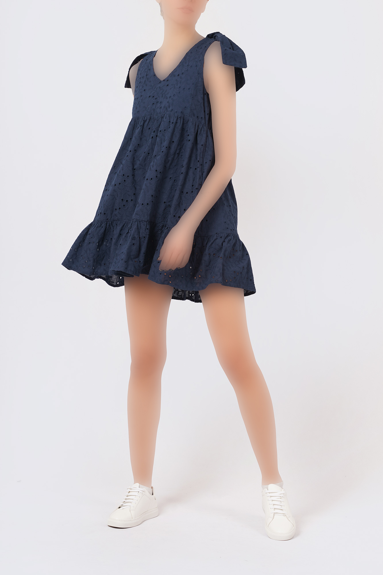 پیراهن کوتاه خامه دوزی زنانه