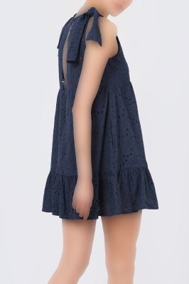 پیراهن کوتاه خامه دوزی زنانه