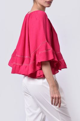 بلوز آستین کوتاه ساده زنانه