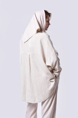 مانتو غیر رسمی راه راه زنانه