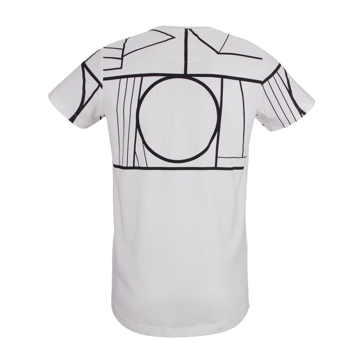 تی شرت یقه گرد دمپا هلال تمام چاپ