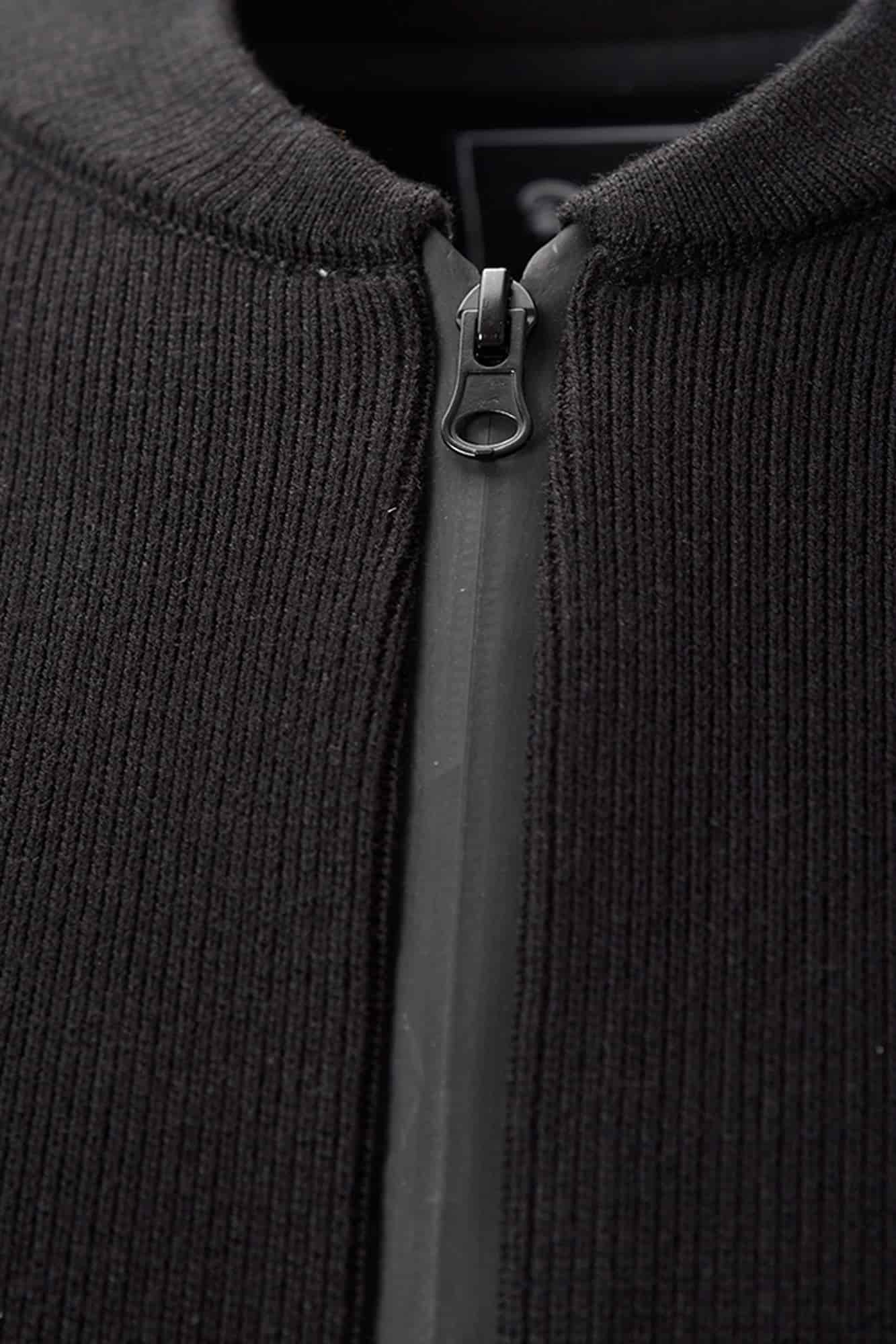 ژاکت زیپ دار بافت دورو