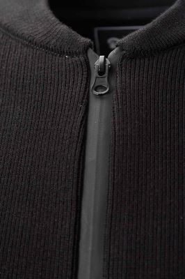 ژاکت زیپ دار بافت دورو