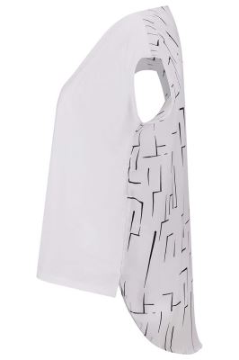 تی شرت پشت بلند دو طرحی