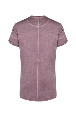 تی شرت یقه گرد سرشانه افتاده رنگرزی شده