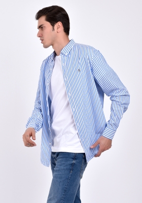 پیراهن راه راه یقه دار اسلیم