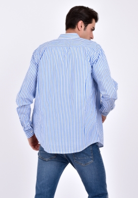 پیراهن راه راه یقه دار اسلیم