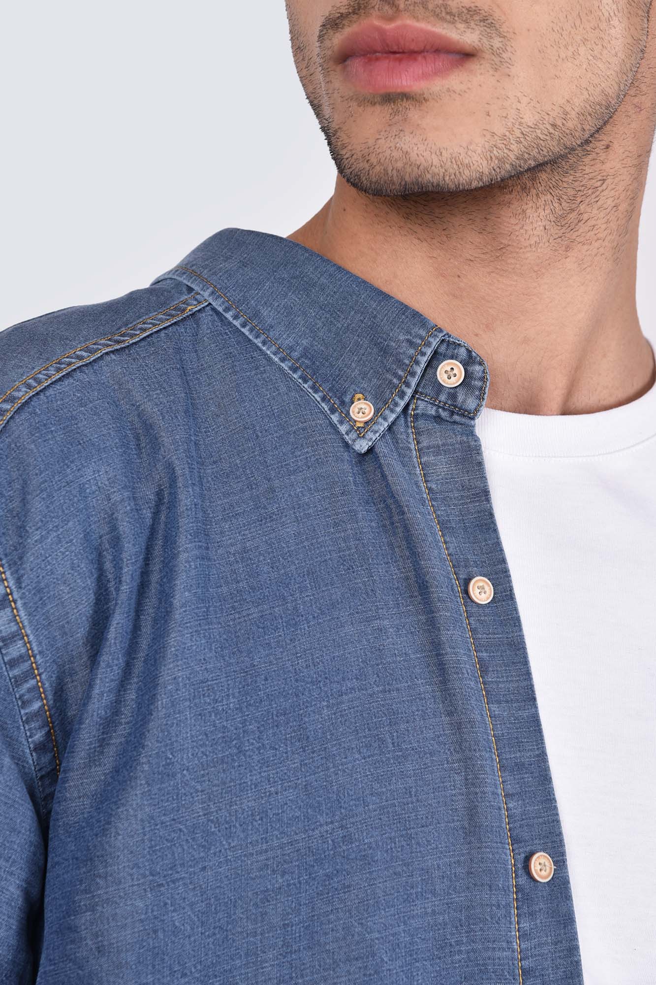 پیراهن جین یقه دار اسلیم