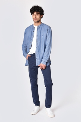 پیراهن جین یقه فرنچ تنسل