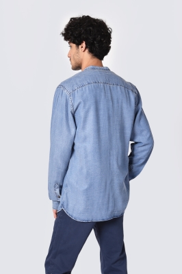 پیراهن جین یقه فرنچ تنسل