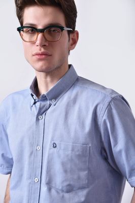 پیراهن آستین کوتاه آکسفورد