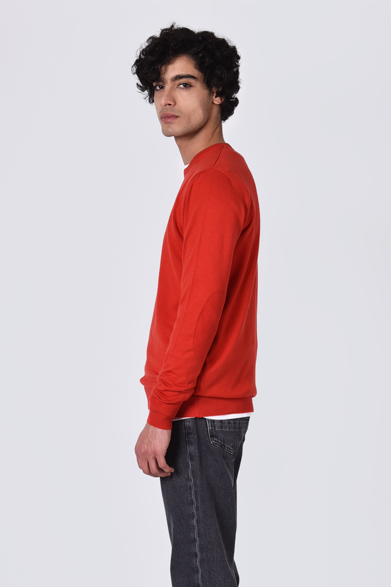 بافت یقه گرد ساده