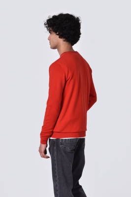 بافت یقه گرد ساده