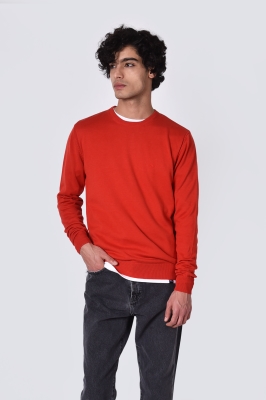 بافت یقه گرد ساده