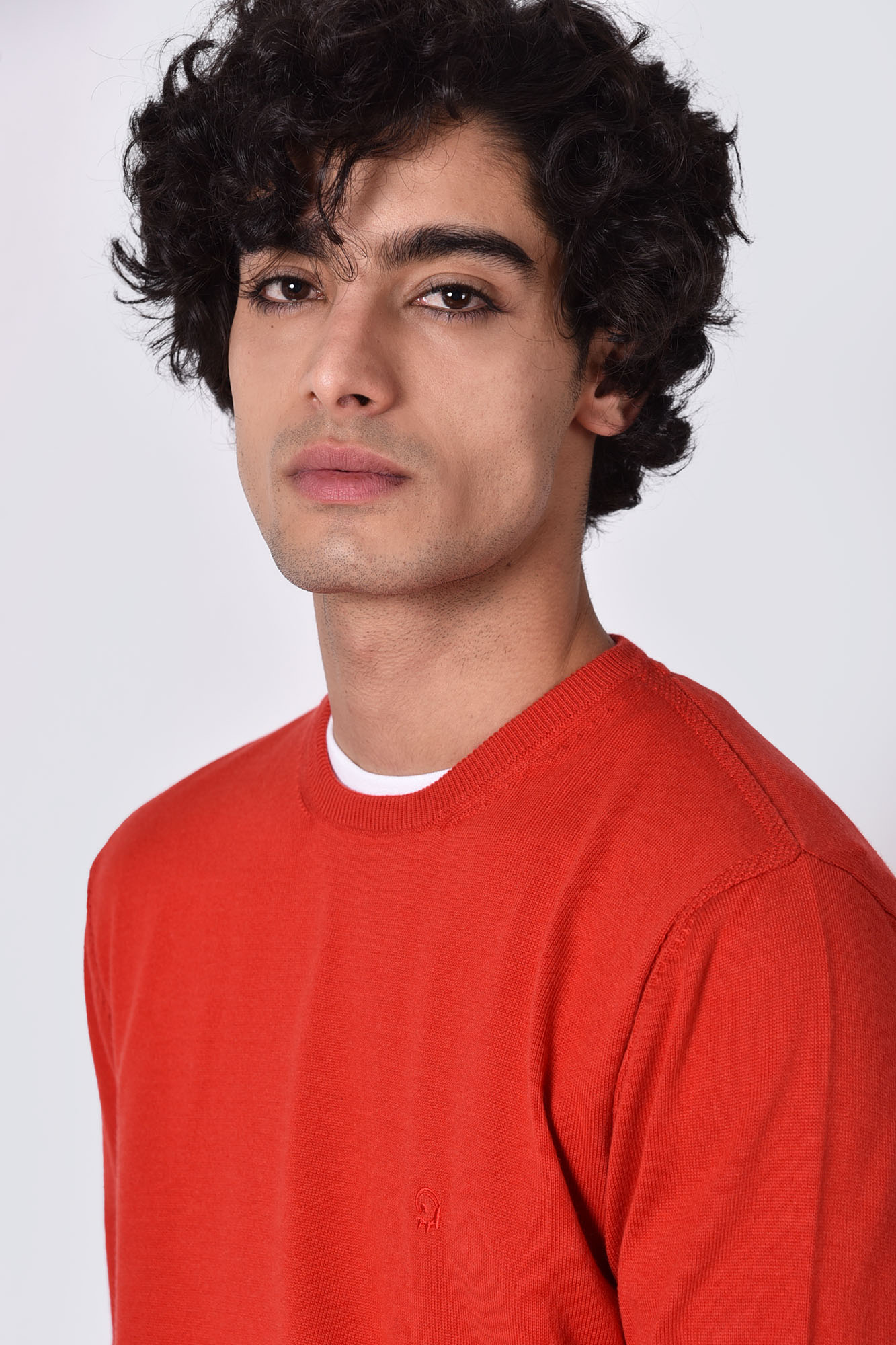 بافت یقه گرد ساده