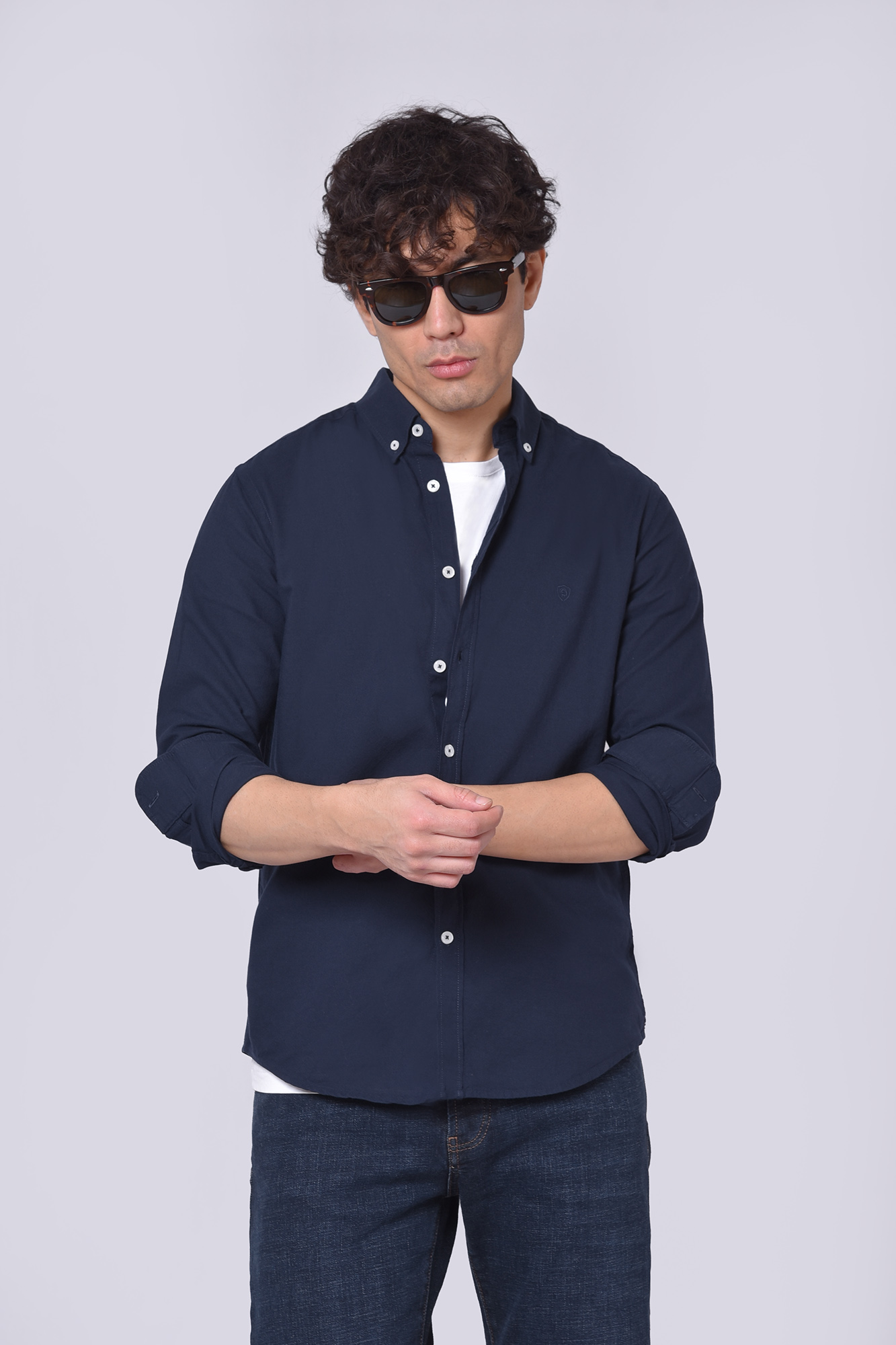 پیراهن آکسفورد آستین بلند اسلیم