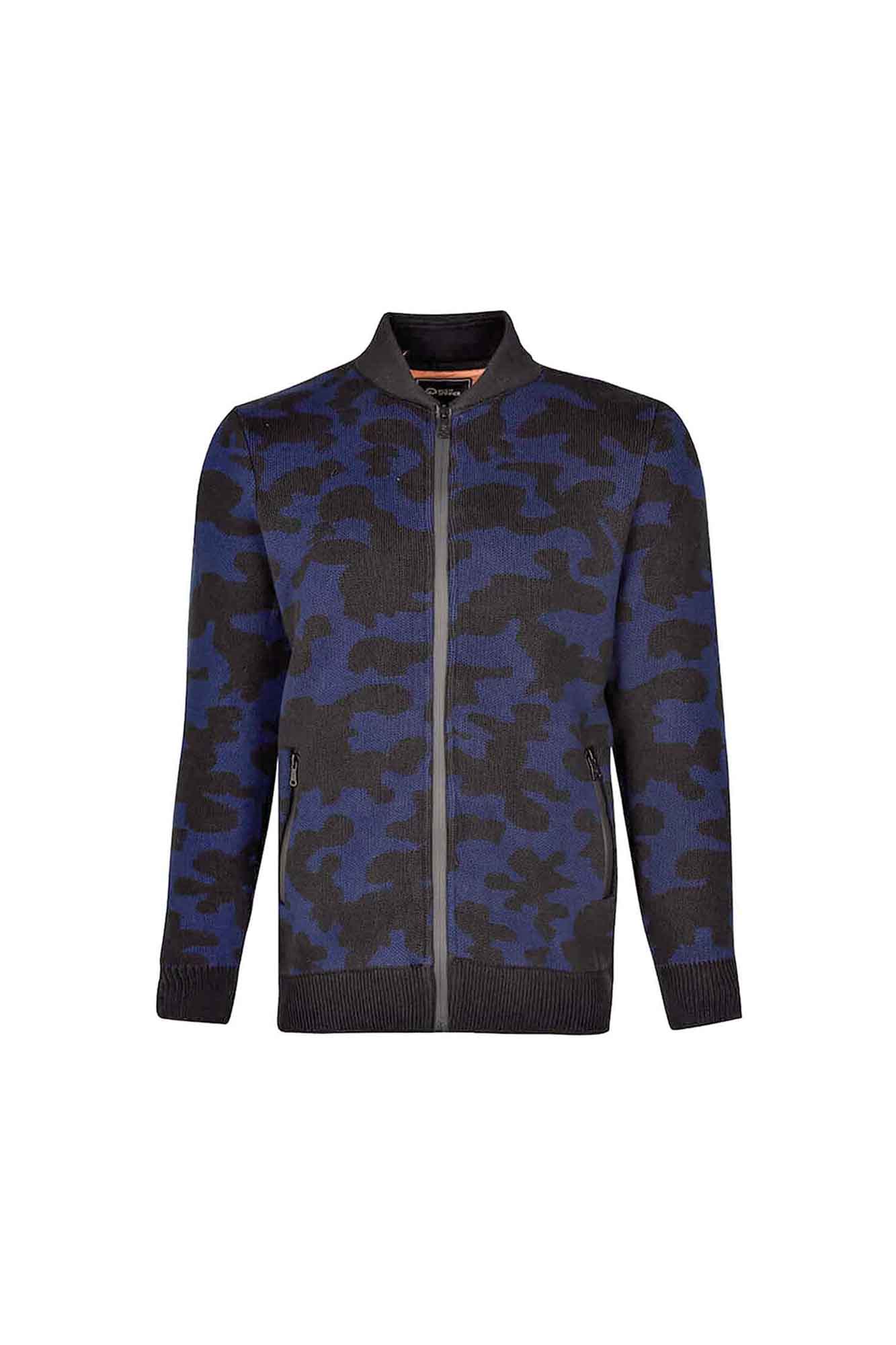 ژاکت زیپ دار بافت دورو