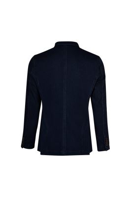 کت مردانه نیم آستر دو چاک یقه حاکم دنیم