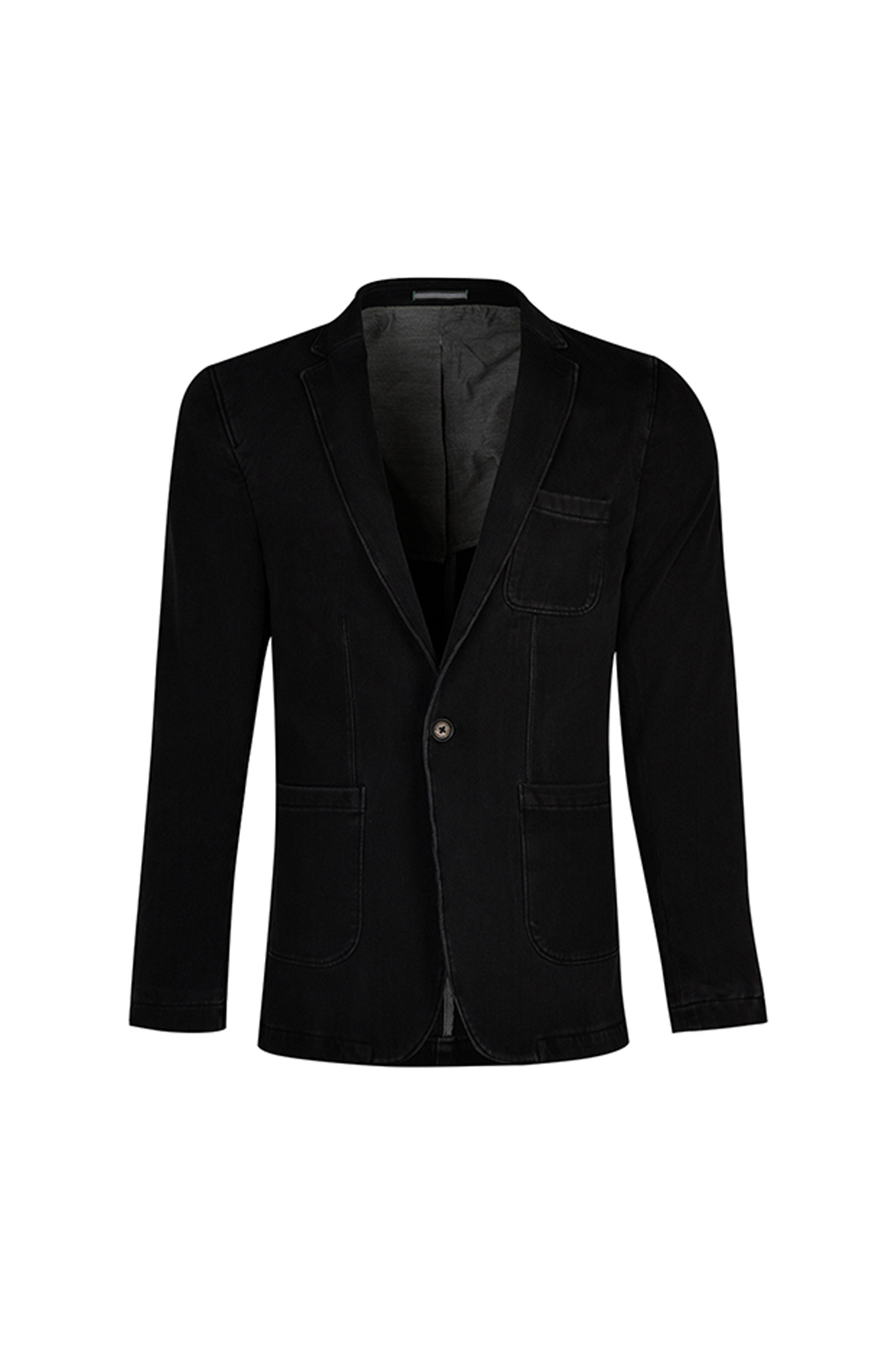 کت مردانه نیم آستر دو چاک یقه حاکم دنیم