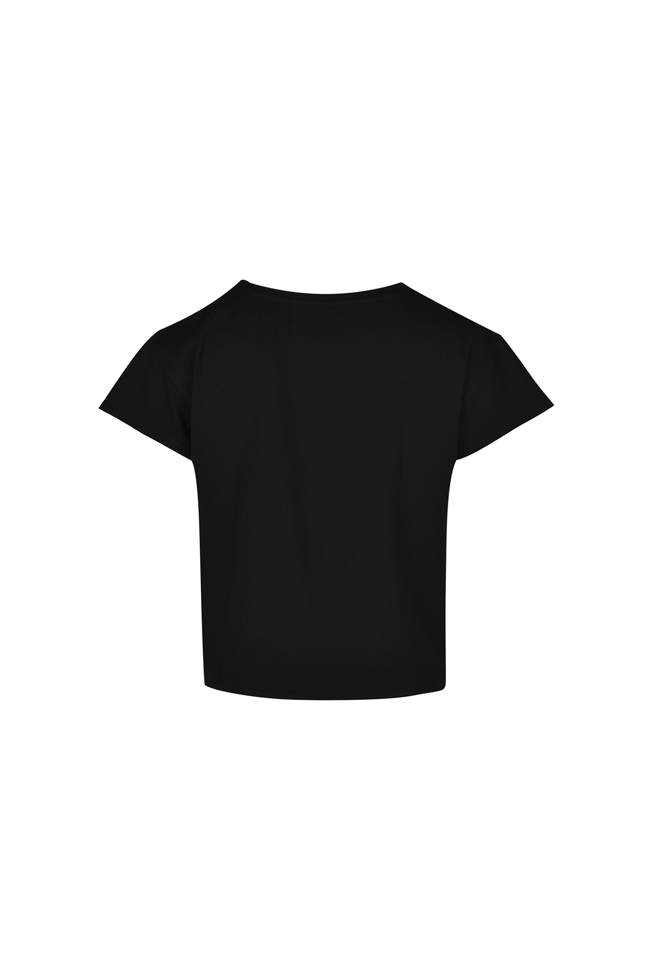 تی شرت زنانه یقه گرد پهلو نوار دار