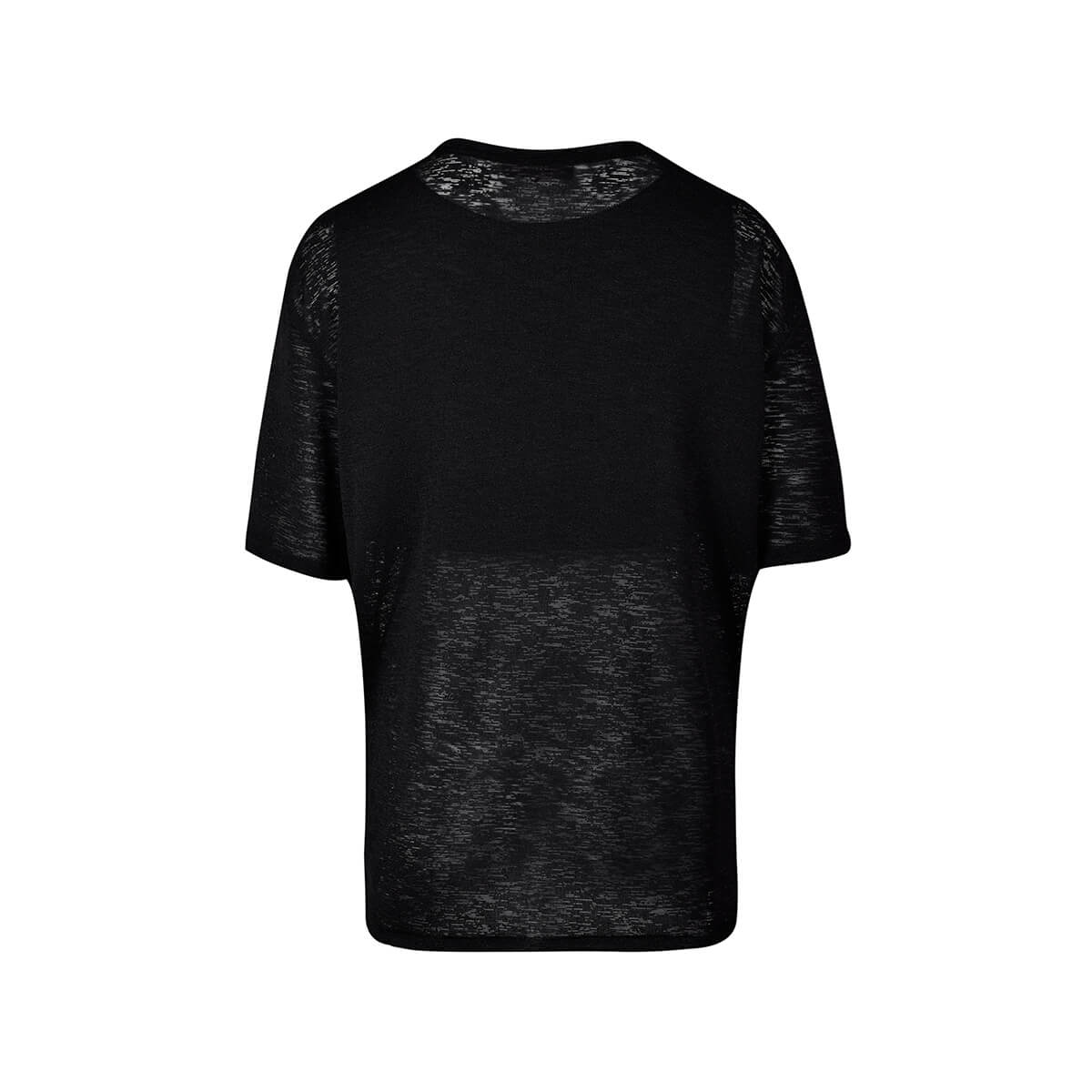 تی شرت زنانه یقه گرد باند دار همراه با تاپ