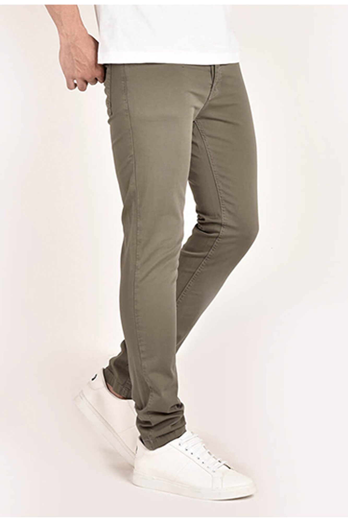 شلوار کتان مردانه پنج جیب اسلیم