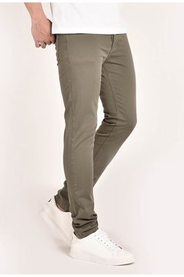 شلوار کتان مردانه پنج جیب اسلیم