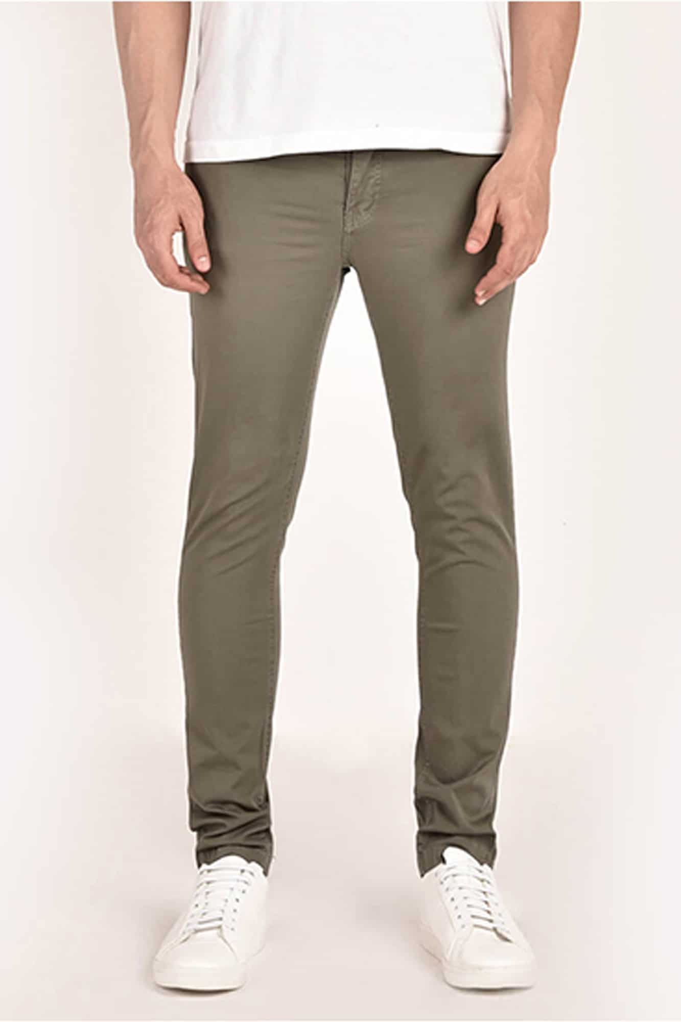 شلوار کتان مردانه پنج جیب اسلیم