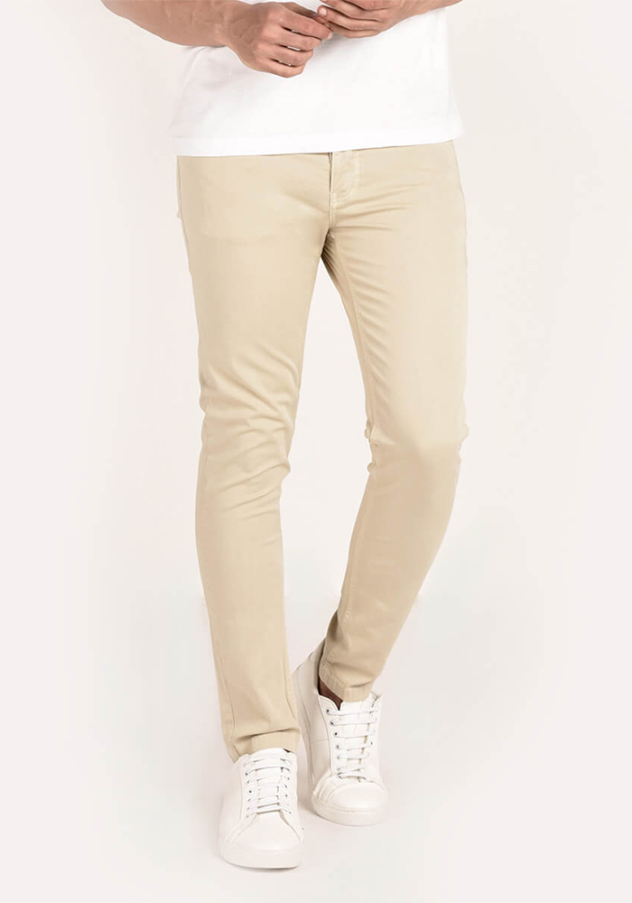 شلوار کتان مردانه پنج جیب اسلیم