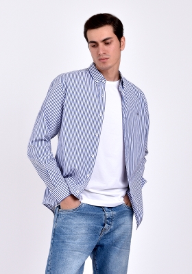 پیراهن راه راه یقه دار اسلیم