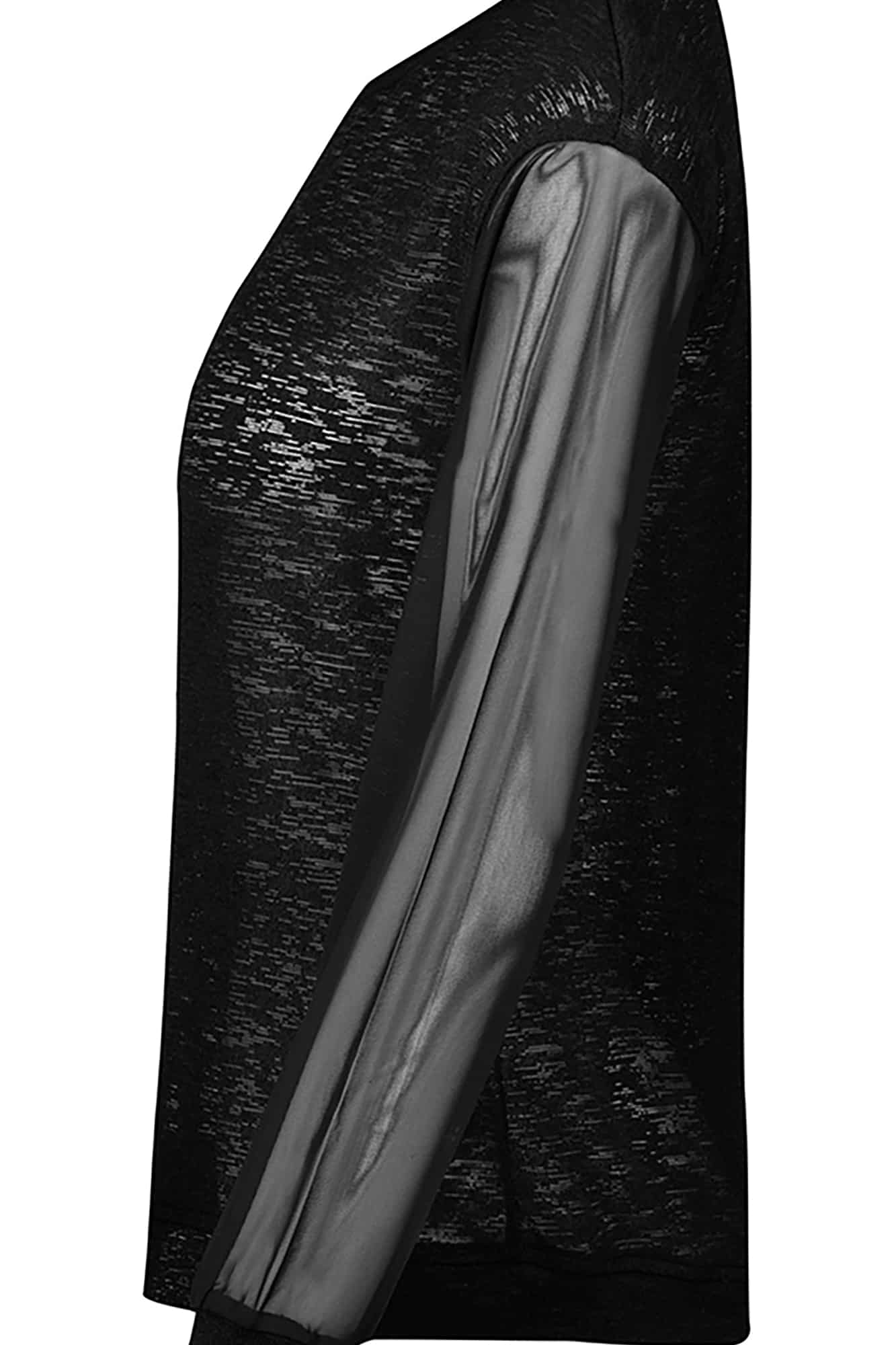 تی شرت یقه گرد زنانه آستین توری