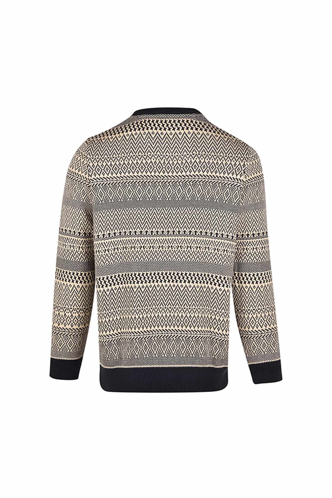 بافت یقه گرد تمام ژاکارد