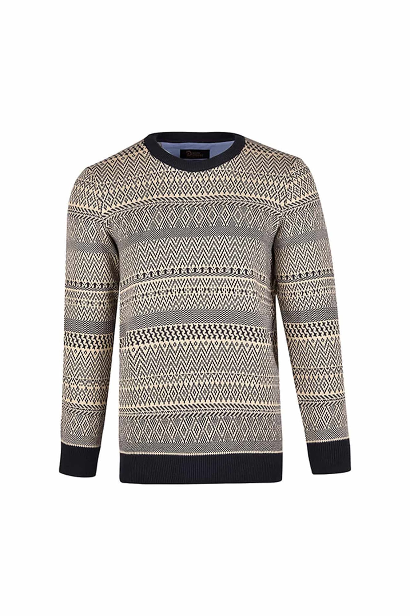 بافت یقه گرد تمام ژاکارد