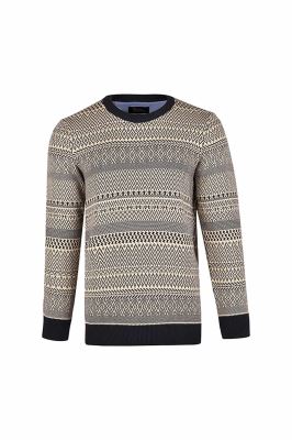 بافت یقه گرد تمام ژاکارد