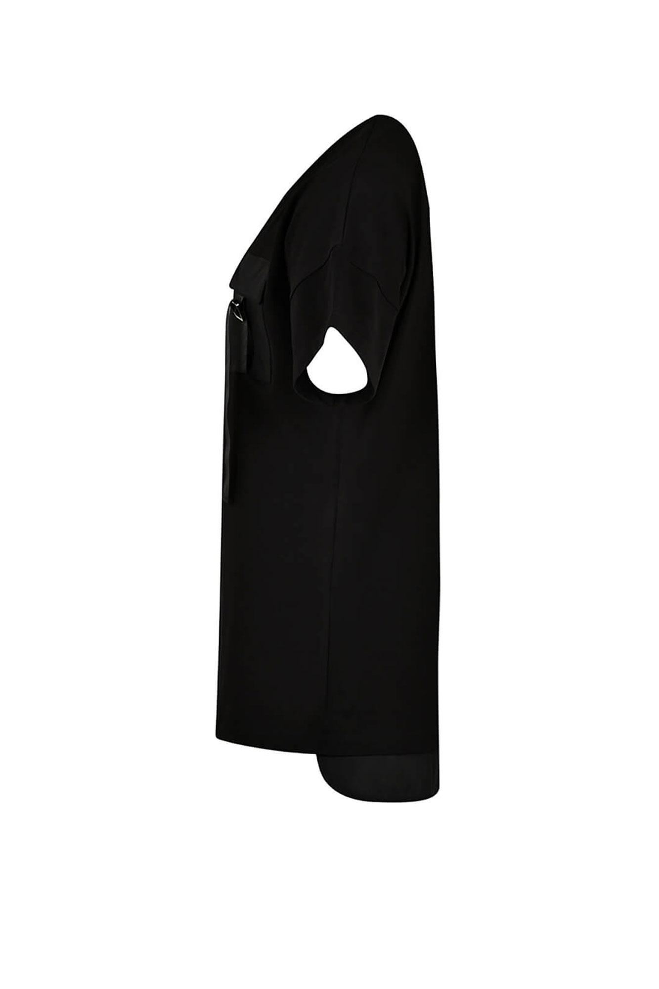 تی شرت یقه گرد آستین کوتاه جیب و دمپا پوپلین