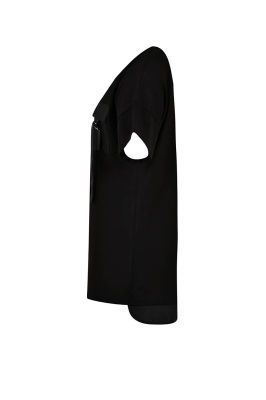 تی شرت یقه گرد آستین کوتاه جیب و دمپا پوپلین