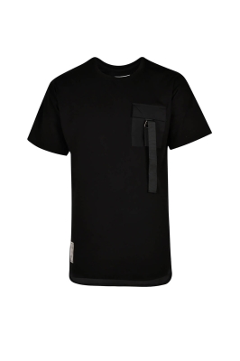 تی شرت یقه گرد آستین کوتاه جیب و دمپا پوپلین