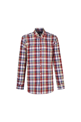 پیراهن چهارخونه آستین بلند رگولار فیت