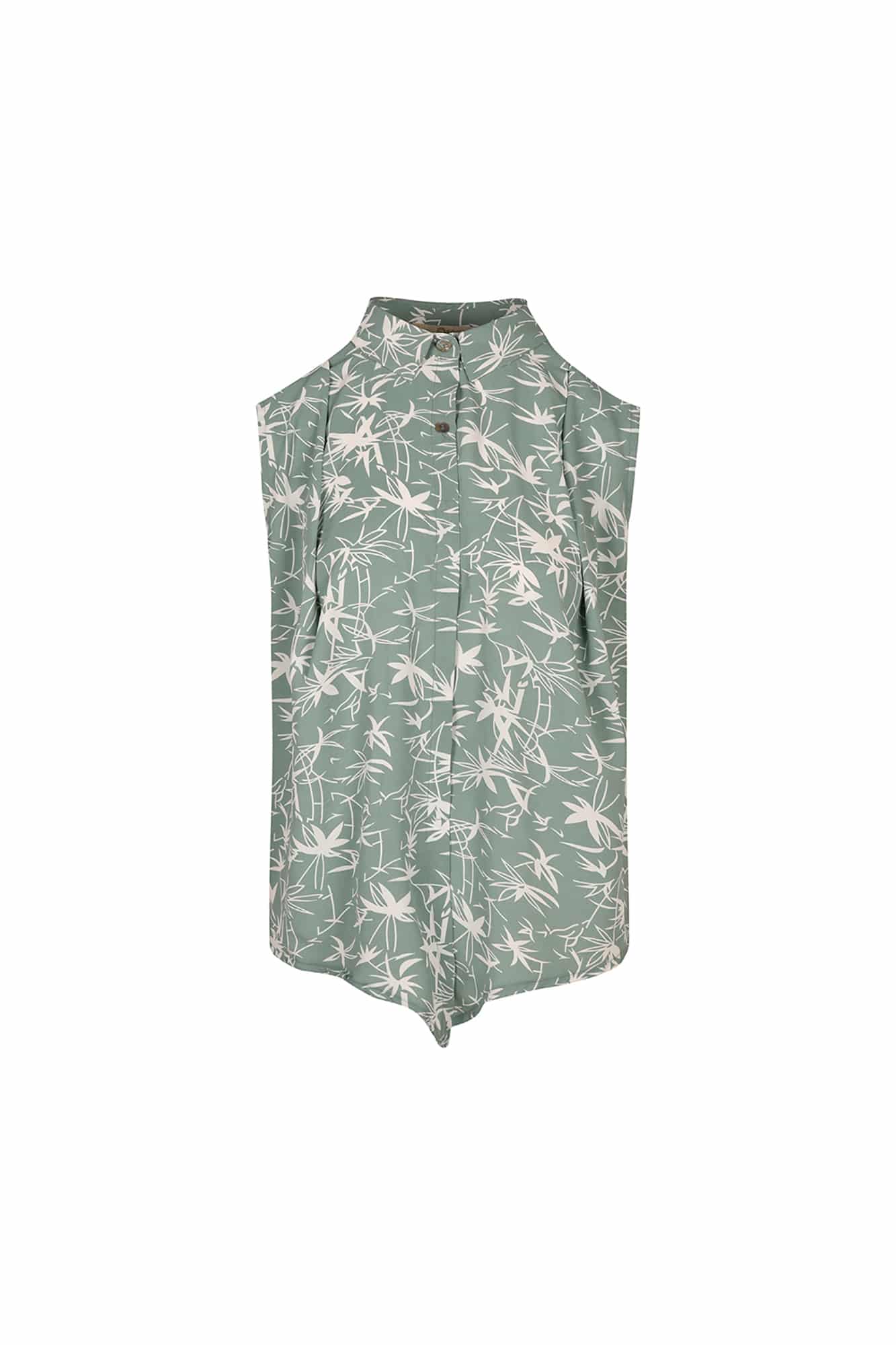 تاپ زنانه جلو بسته یقه شکاری