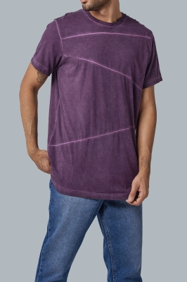 تی شرت یقه گرد آستین کوتاه 4 تیکه رنگرزی شده