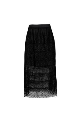 دامن زنانه بلند توری پله ای