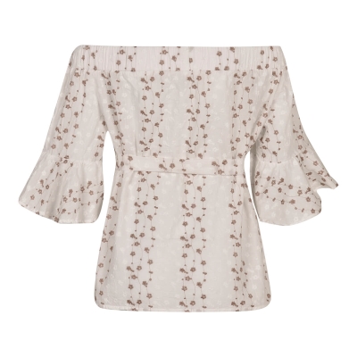 بلوز زنانه اف شولدر آستین رگلان