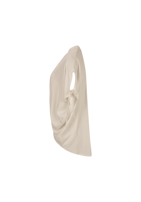 بلوز زنانه یقه فرنچ پایین پیلی دار