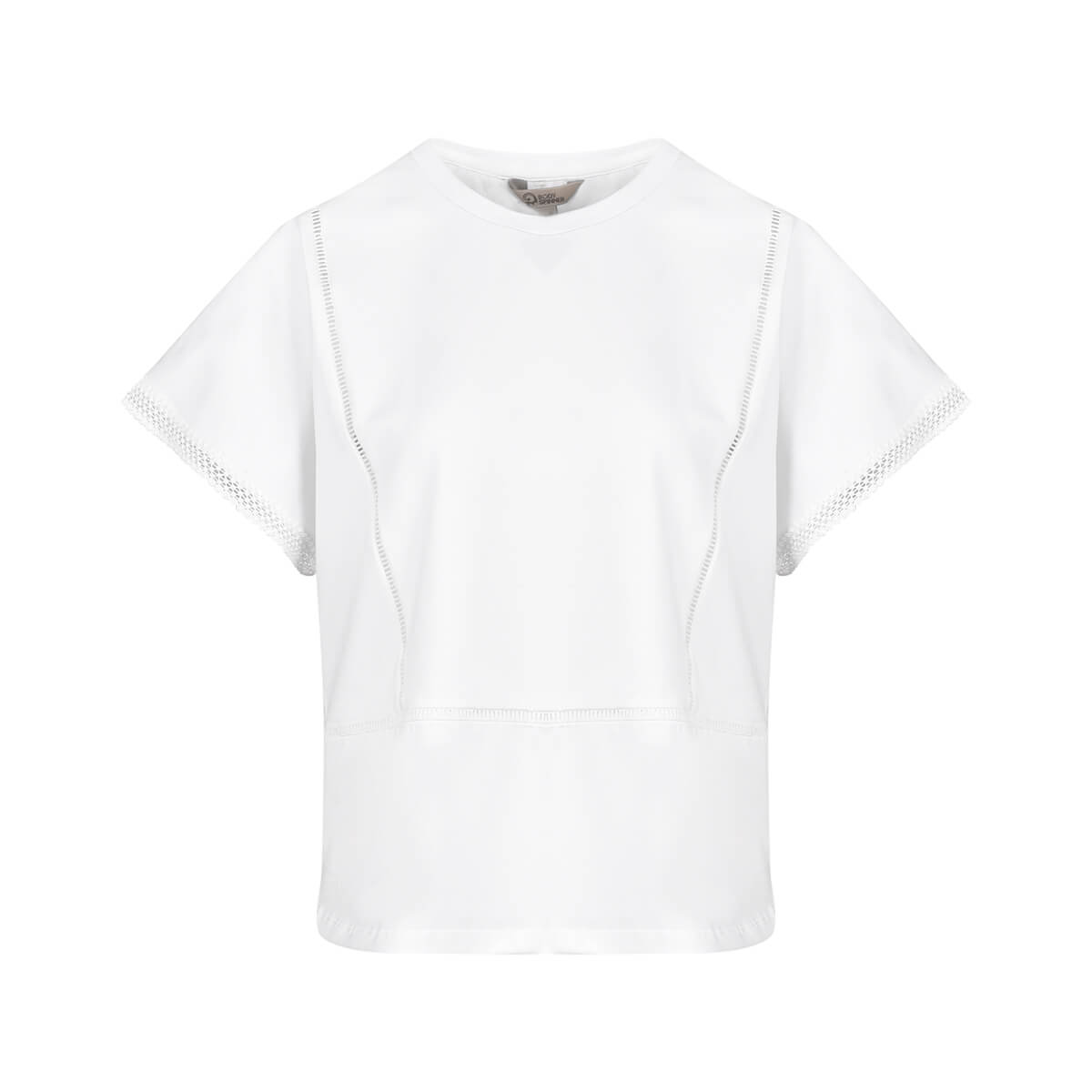 تی شرت زنانه آستین کیمونو نوار دوزی شده