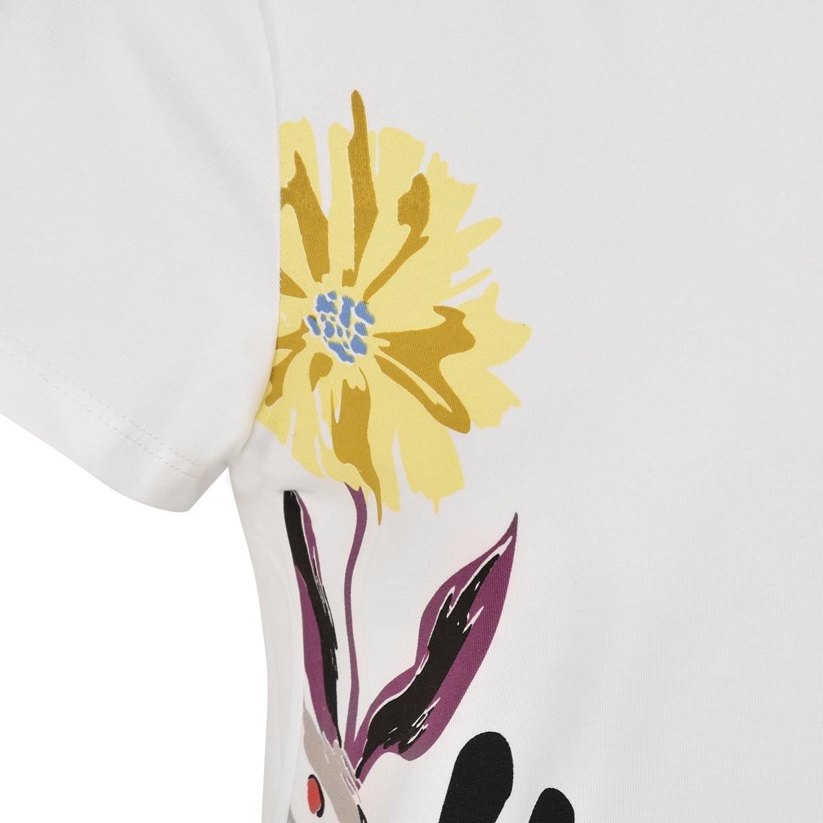 تی شرت یقه گرد چاپی تمام گل