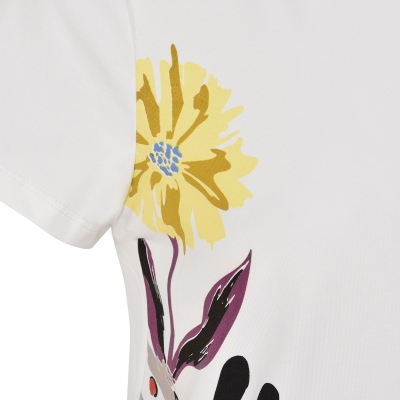 تی شرت یقه گرد چاپی تمام گل