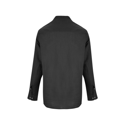 پیراهن آستین بلند یقه دار لینن